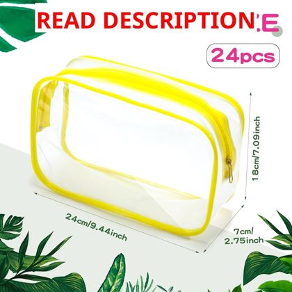 Weewooday 12 Pcs Clear Cosmetic Bags