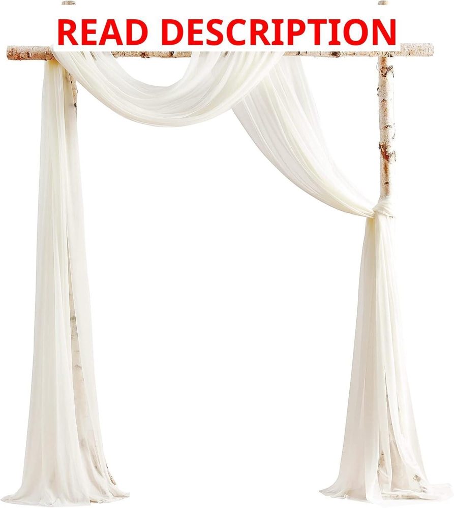 Floroom Arch Draping Fabric Ivory Chiffon