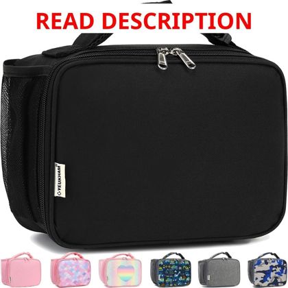 GYEUKHAM Insulated Lunch Box for School Black