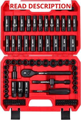 96-Pc 3/8" Drive Impact Socket Set Cr-V
