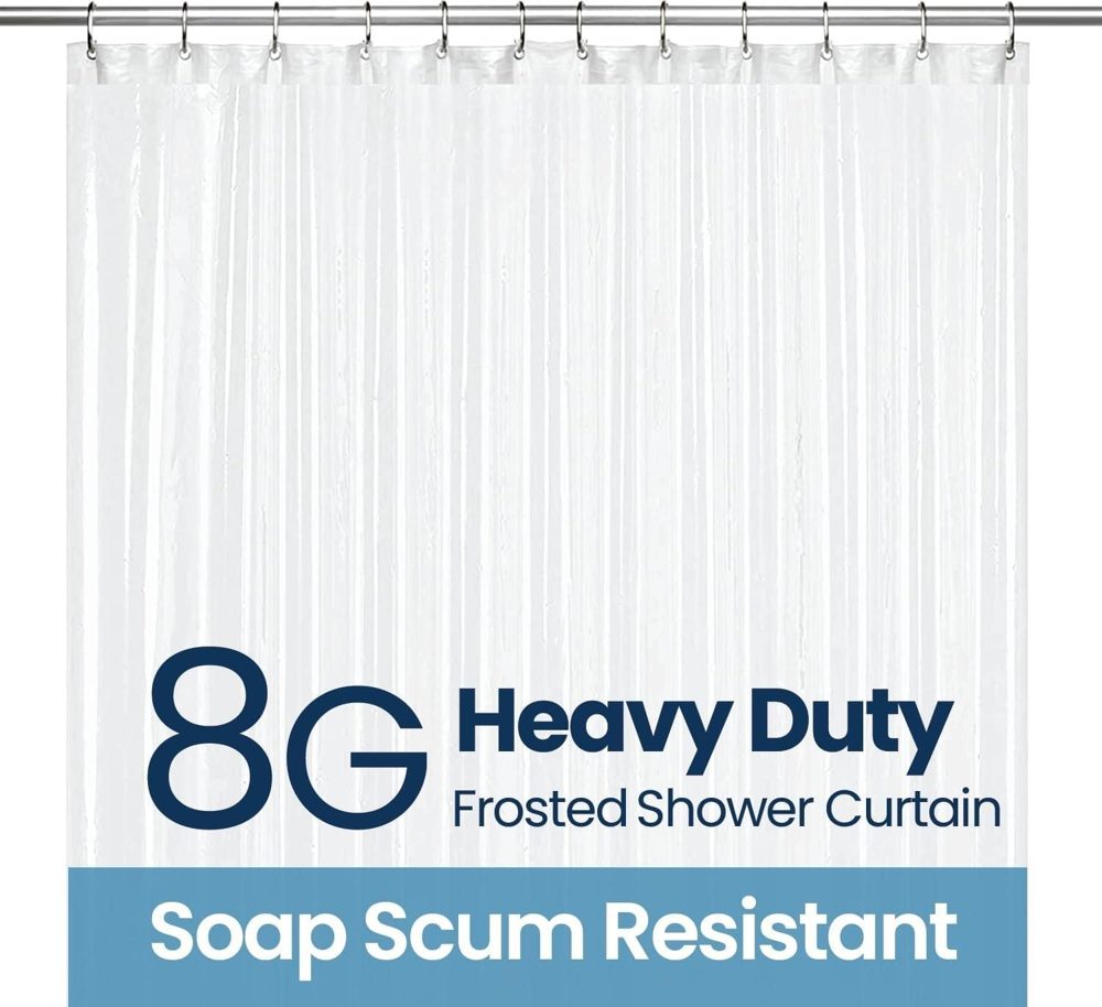LiBa Shower Curtain PEVA 8G 72x72 Inch