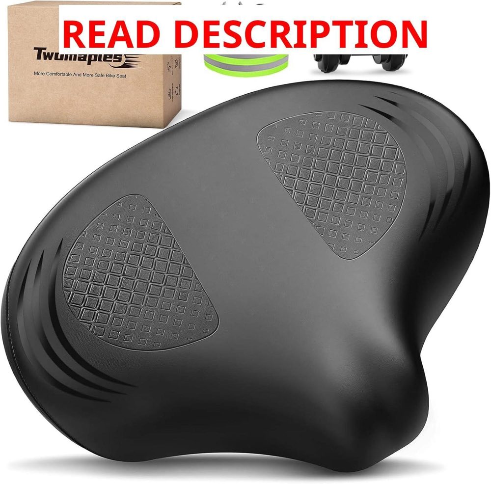Noseless Wide Bike Seat for Peloton & Ebike