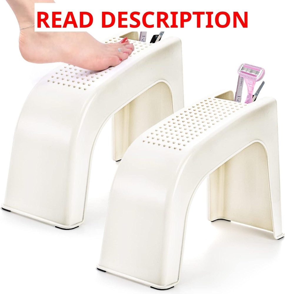 Hedume 2 Pack Shower Foot Rest Non-Slip Stool