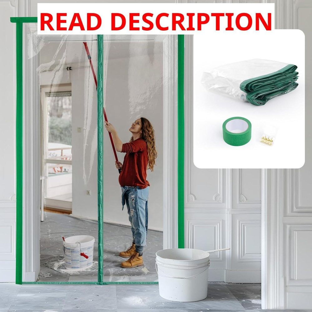 Magnetic Zippered Dust Barrier Door Cover