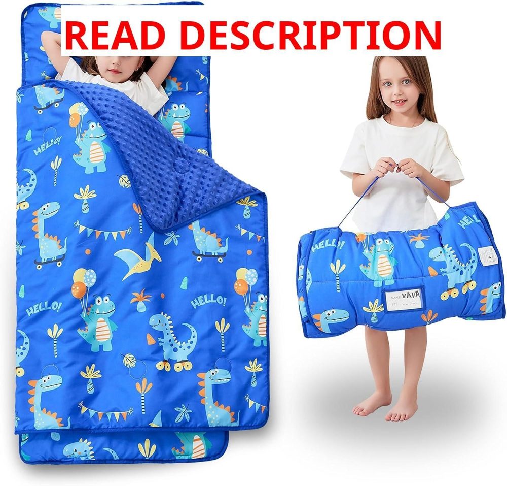 Lasoftan Toddler Nap Mat with Pillow & Blanket
