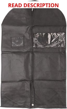 4 Pack Garment Bags Black Dress Covers
