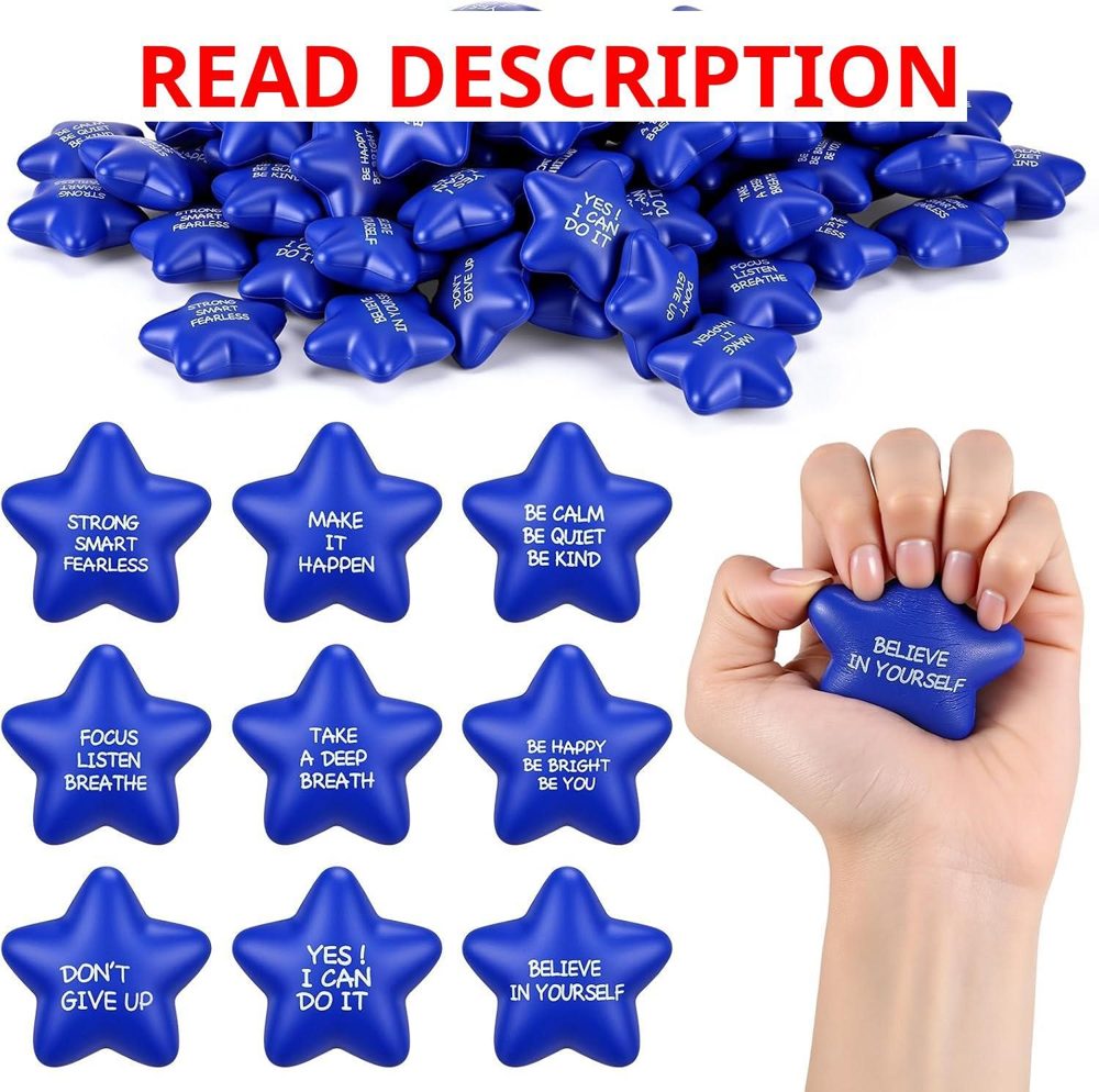 Shappy 72 Pcs Inspirational Star Toy Blue