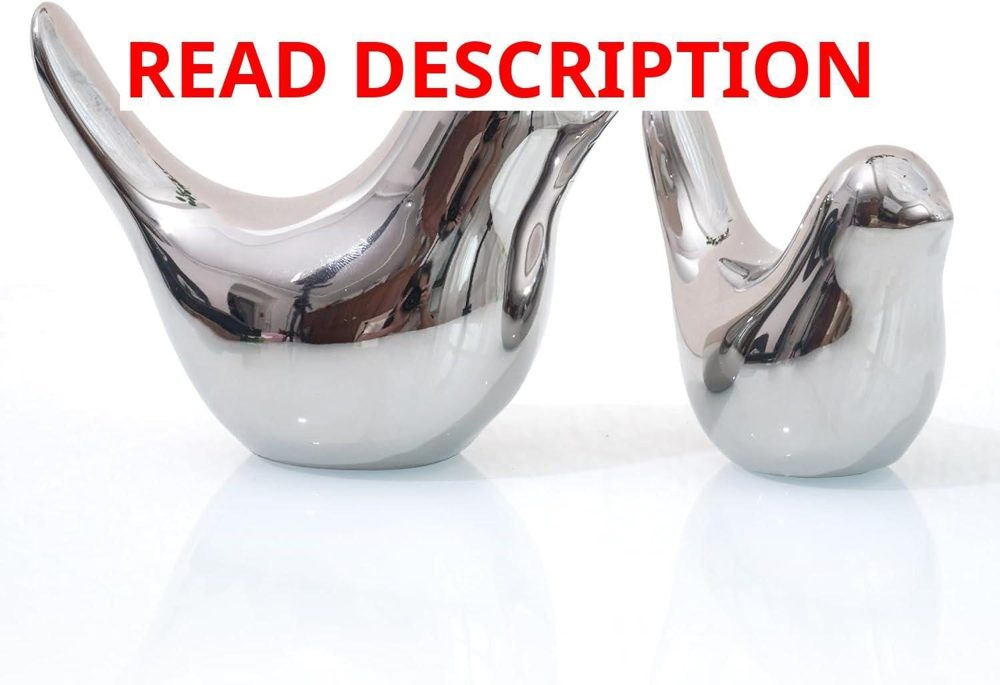 Notakia Silver Birds Statues for Home Decor