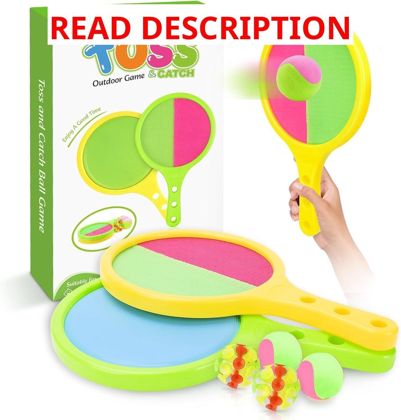 Toss and Catch Beach Paddle Ball Set