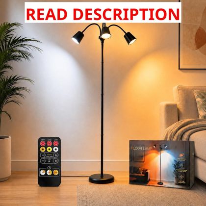 LED Tree Floor Lamp with Remote 3 Heads