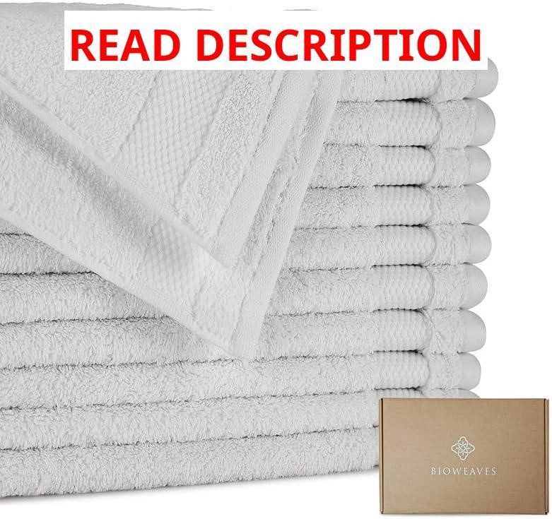 BIOWEAVES Organic Cotton Wash Cloths (12)