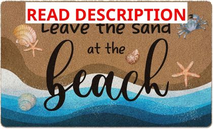Beach Ocean Coastal Mat 30x17in