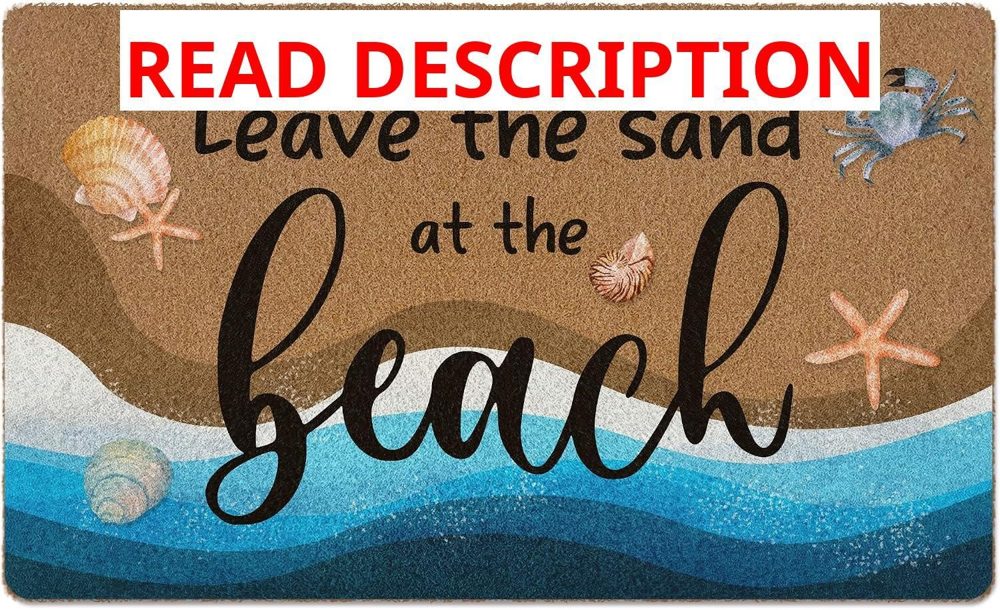 Beach Ocean Coastal Mat 30x17in