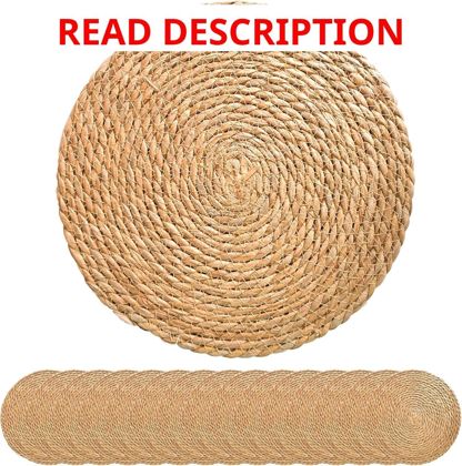 13-Inch Round Woven Placemats Set of 15