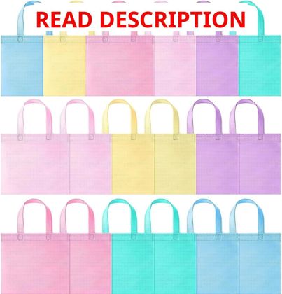 Sunnymove 18 Pcs Pastel Gift Bags with Handles