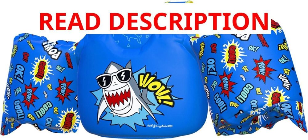 Dark Lightning Toddler Swim Vest 33-55 lb USCG