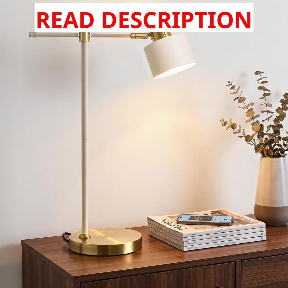 OYEARS Desk Lamp 22.2" LED Cream-Gold