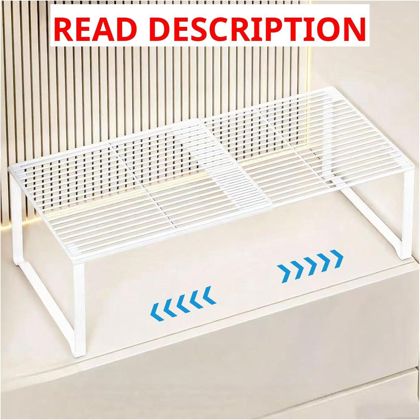 Extendable Metal Wire Shelf Organizer (White)