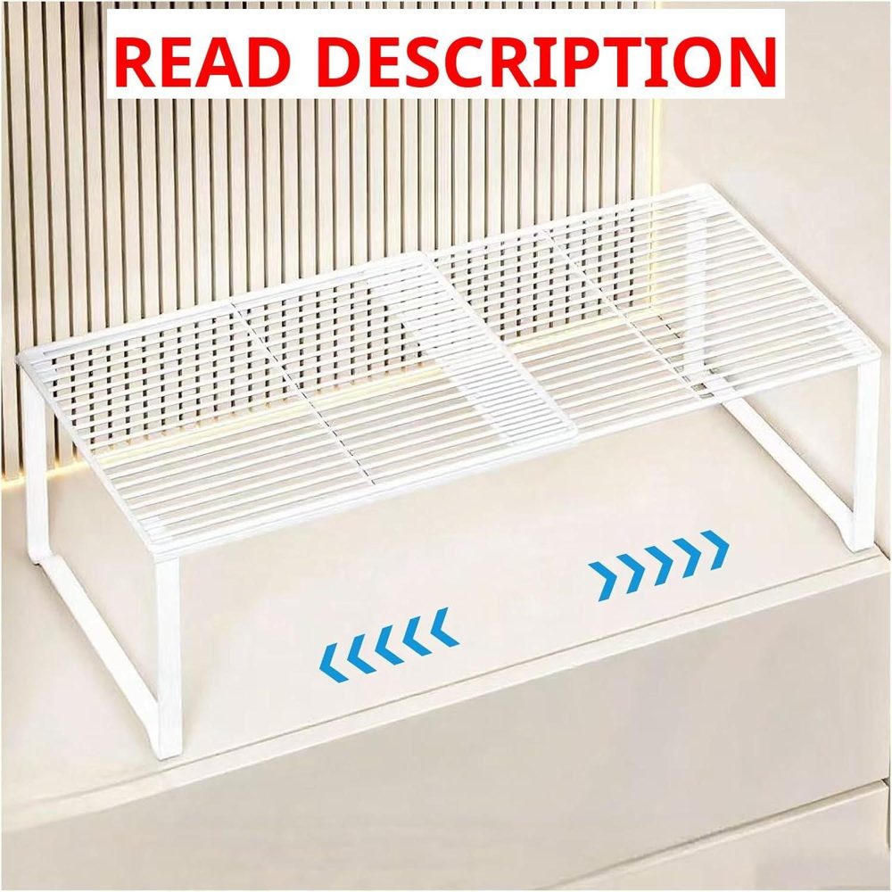 Extendable Metal Wire Shelf Organizer (White)