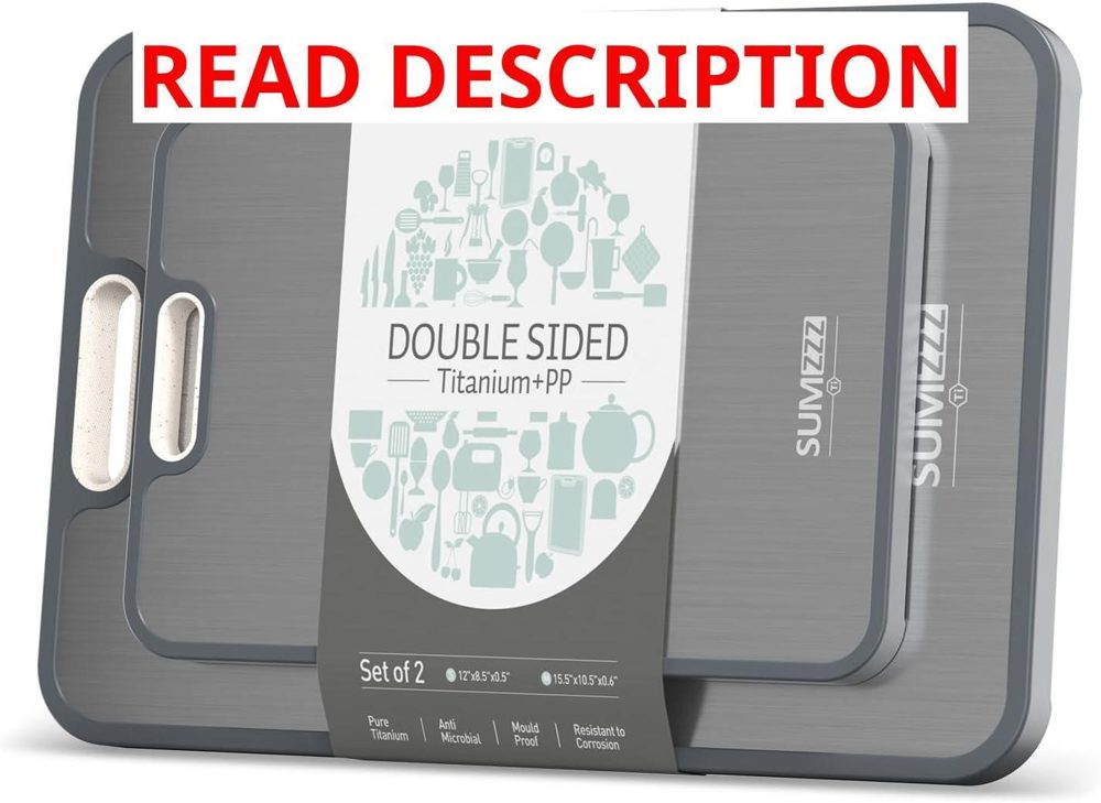 Titanium Cutting Board Double Sided
