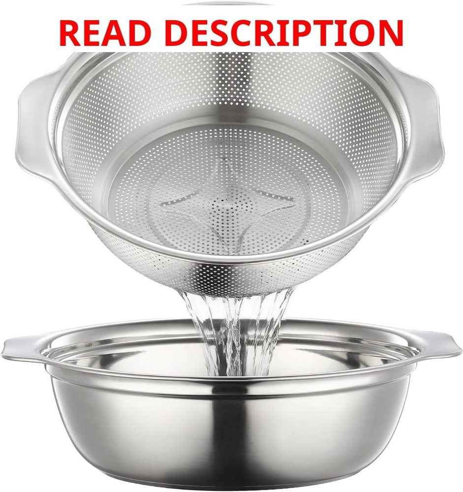 Stainless Steel Colander 2-Quart with Bowl