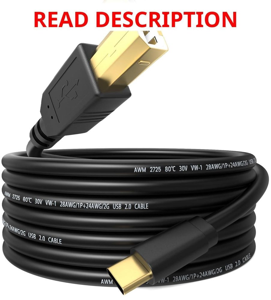 USB Printer Cable for HP Canon Brother Epson