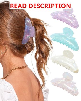 Acrylic Hair Clips for Women 4.1" Claw Clips