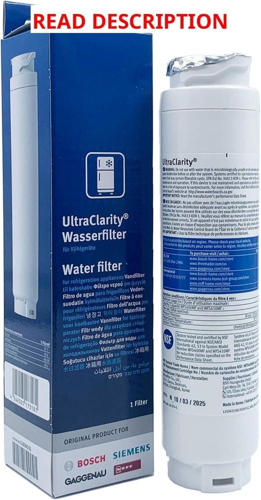 Ultra Clarity Water Filter for Bosch/Siemens