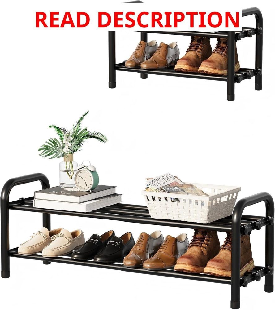 2-Tier Expandable Shoe Rack Organizer