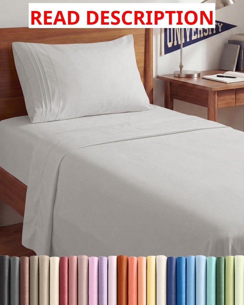 Twin XL 3-Piece Sheet Set   French Grey