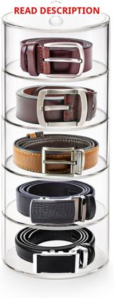 ZENFUN 5-Layer Belt Organizer Clear Box