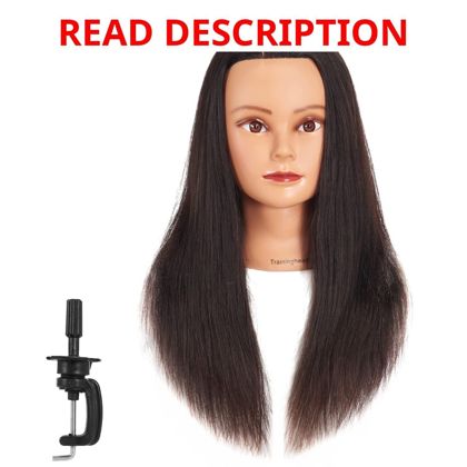Mannequin Head 20-22" with 100% Human Hair