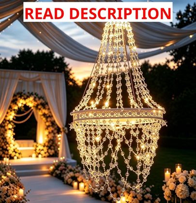 Solar Hanging Crystal Chandelier Outdoor Light