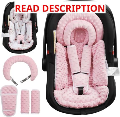 BOMOLOUR Infant Car Seat Insert Pink