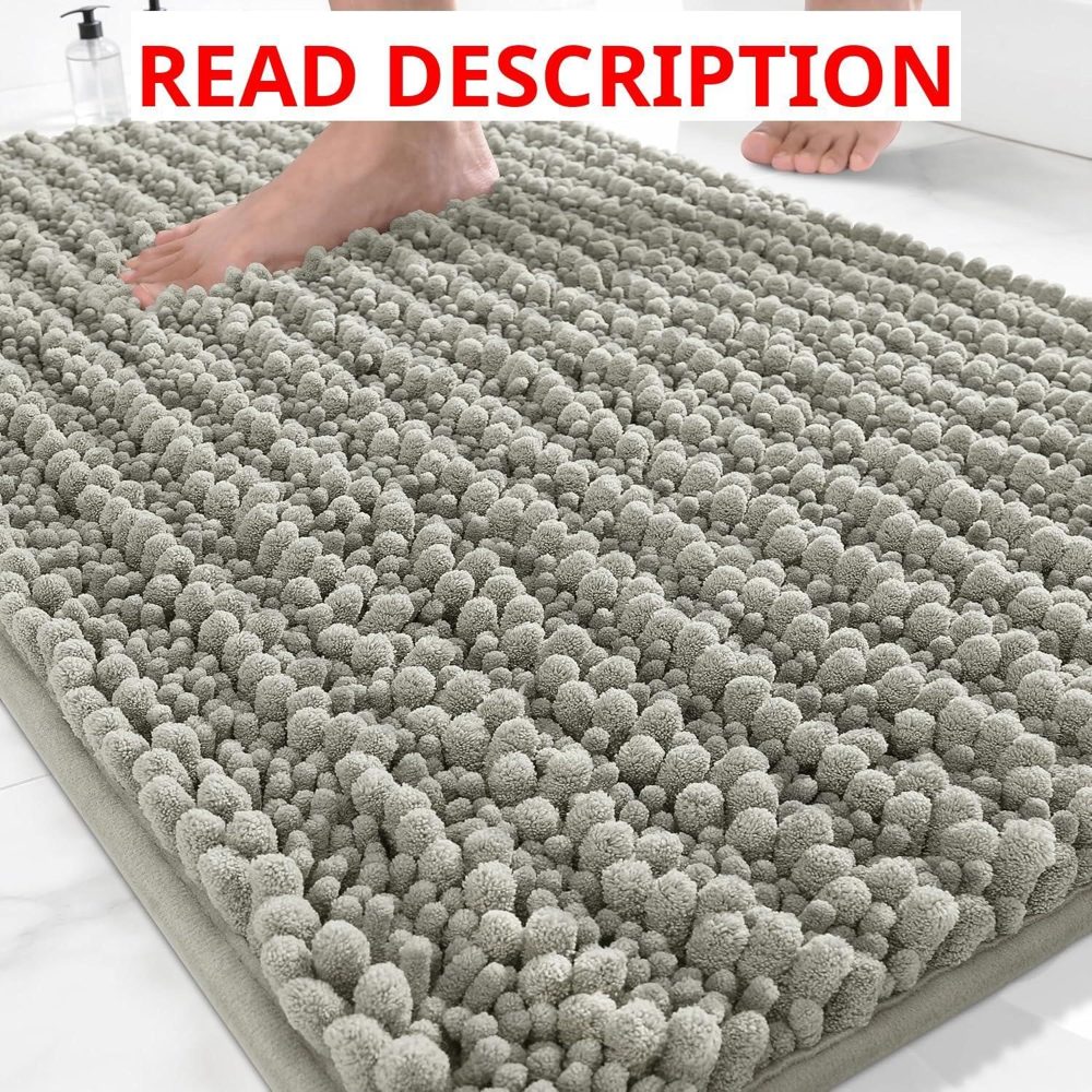 Yimobra Non-Slip Bath Mat - Chenille 24x17
