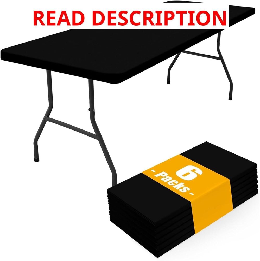 Smiry 6 Pack Waterproof Tablecloth 30x72"