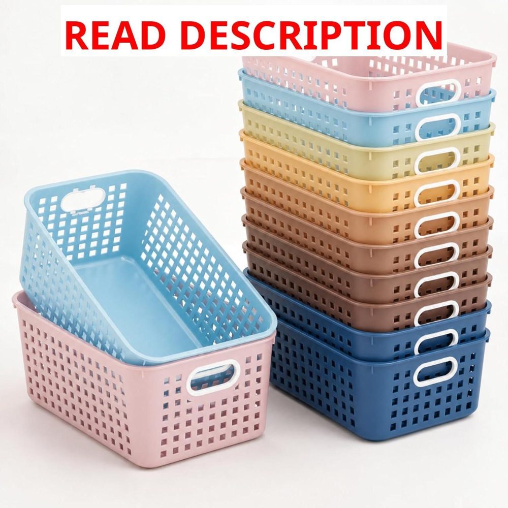 Geetery 12 Pcs Classroom Baskets 11x7" Bins