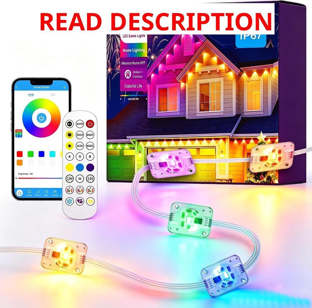 Permanent Outdoor Lights 50ft RGB IC Eave