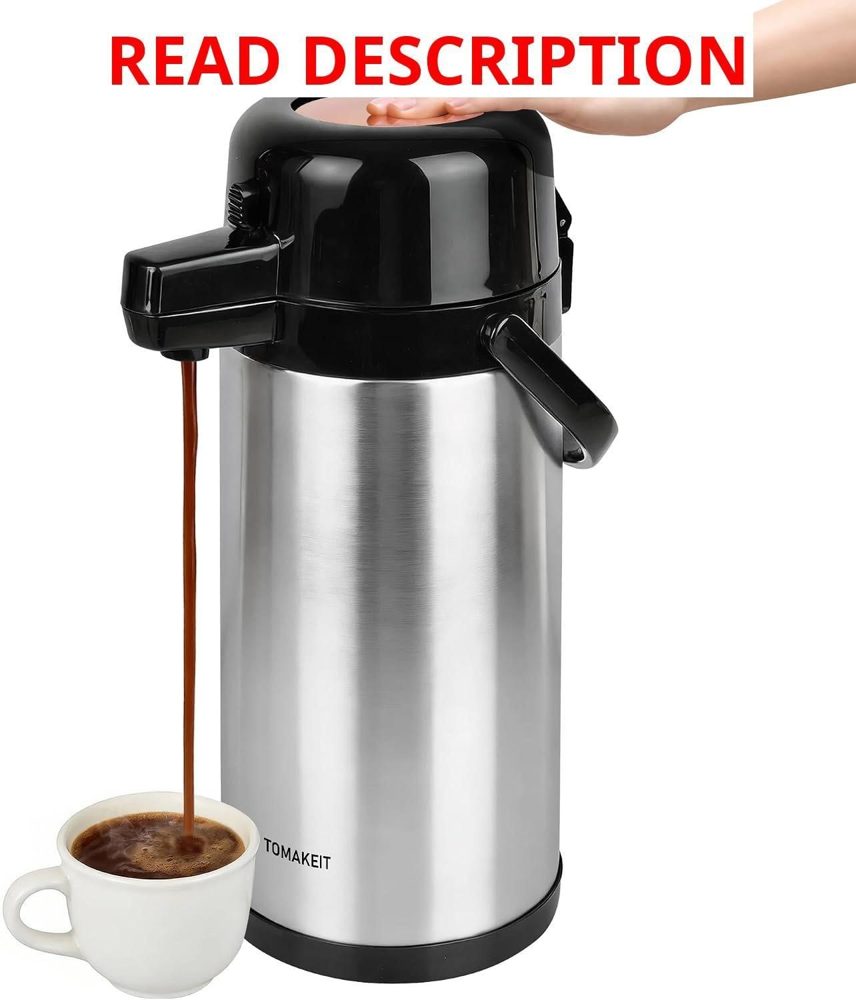 TOMAKEIT Airpot Coffee Carafe 3L Dispenser