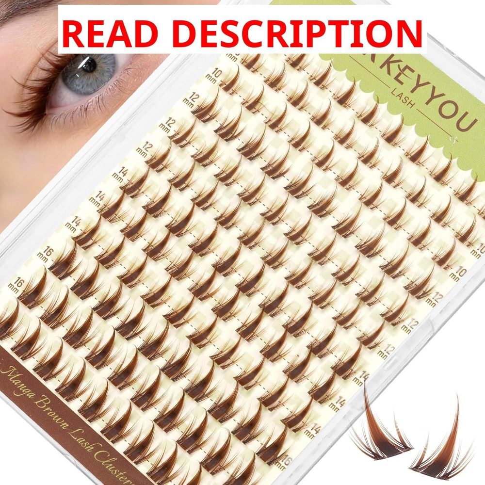 KEYYOU Brown Lash Clusters C Curl 10-16MIX