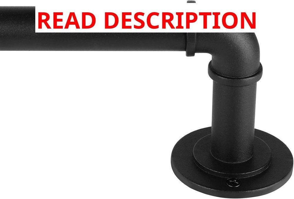 Industrial Curtain Rods 33 45" x 7/8" Black