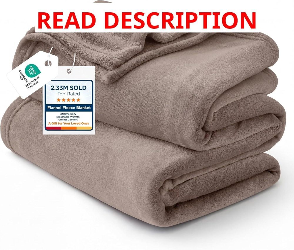 Bedsure GentleSoft Fleece Blanket Twin 60x80