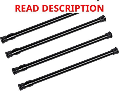 Tension Rods 4 Pack Adjustable 10-16in Black