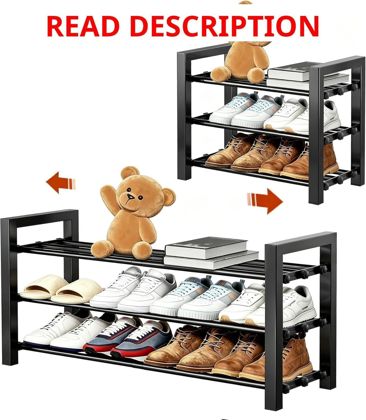 Expandable Metal Shoe Rack Heavy-Duty
