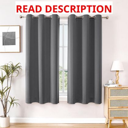 ChrisDowa Blackout Curtains 63" Long