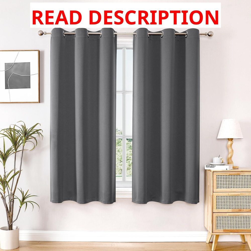 ChrisDowa Blackout Curtains 63" Long