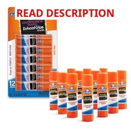 Elmer's Disappearing Purple Glue Sticks (12)