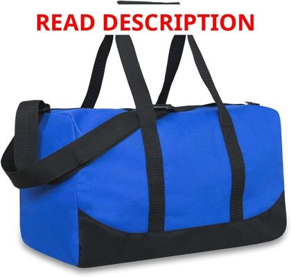 Canvas Duffle Bag 30L 17" Weekender Tote Blue