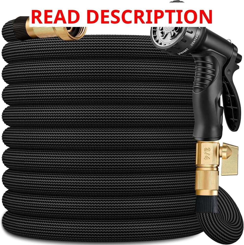 Flexible Garden Hose 50 ft 10-Fn Sprayer