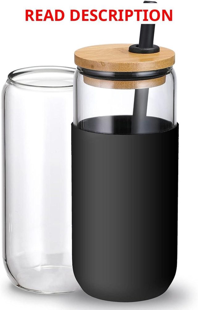 20oz Glass Tumbler with Silicone Sleeve